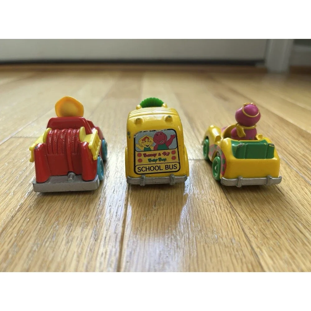 1997 The Lyons Group Barney & Friends Die Cast Vehicle Lot Baby Bop BJ Cars 3